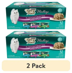 (2 Pack) Purina Fancy Feast Medleys Florentine Wet Cat Food Variety Pack