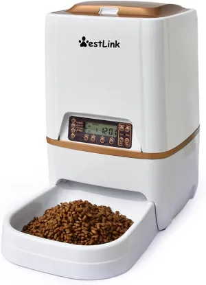 6L Automatic Pet Feeder Food Dispenser for Cat Dog with Voice Recorder and Timer Programmable