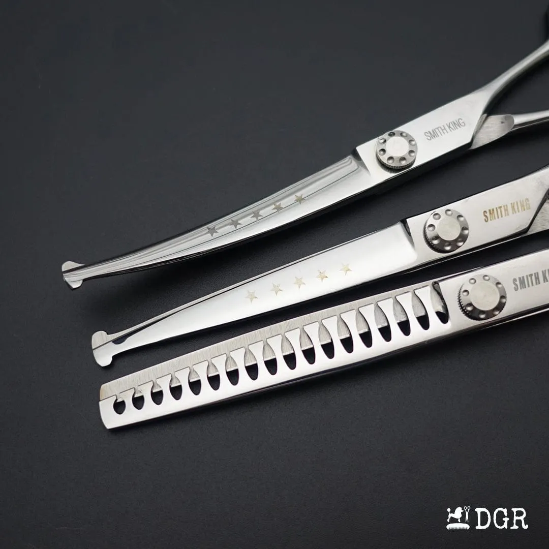 7" Pro. Dog Grooming Scissors Set with Safety Round Tips (New Arrivals)