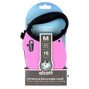 ALCOTT - Adventure Retractable Leash Pink 4.8M