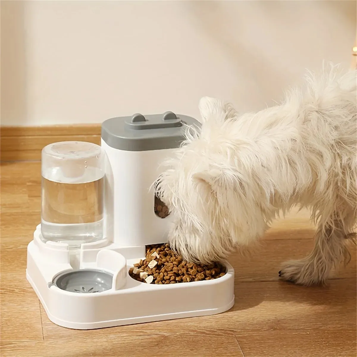 Automatic Pet Feeder with Large Capacity and Water Fountain – Elevated Feeding Station for Cats and Dogs