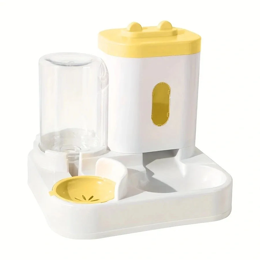 Automatic Pet Feeder with Large Capacity and Water Fountain – Elevated Feeding Station for Cats and Dogs