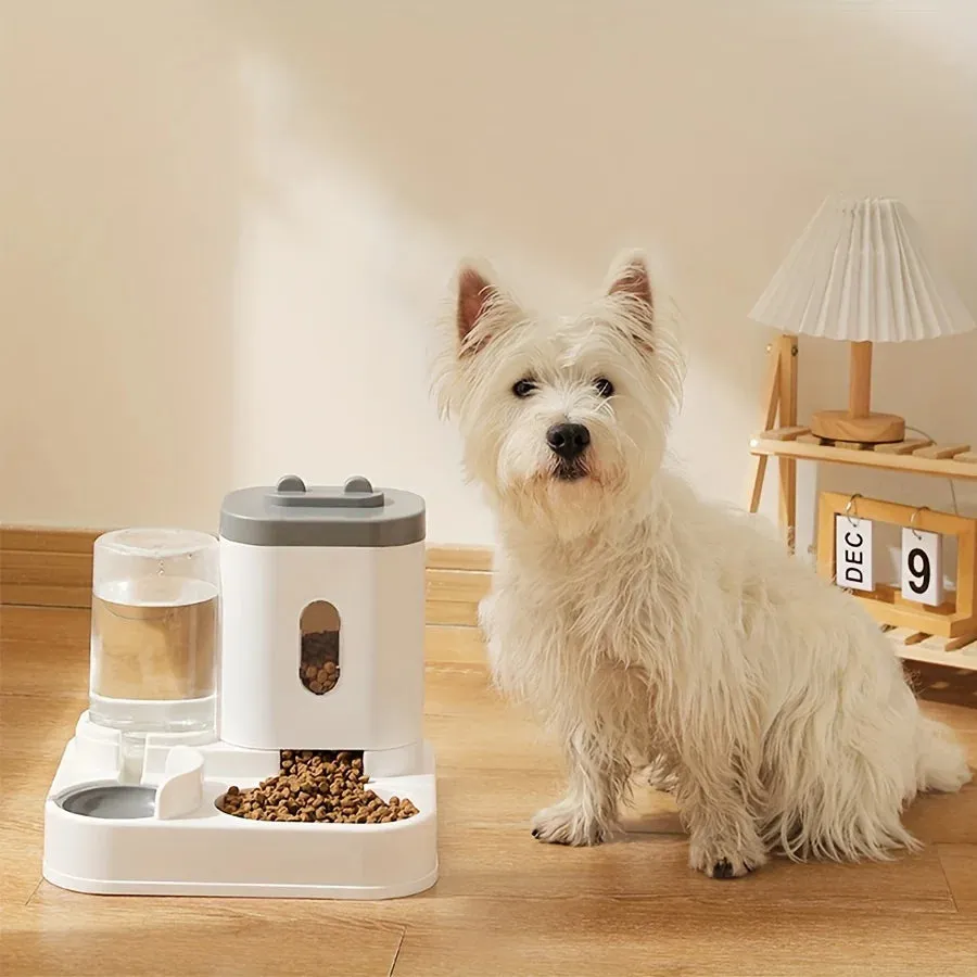 Automatic Pet Feeder with Large Capacity and Water Fountain – Elevated Feeding Station for Cats and Dogs