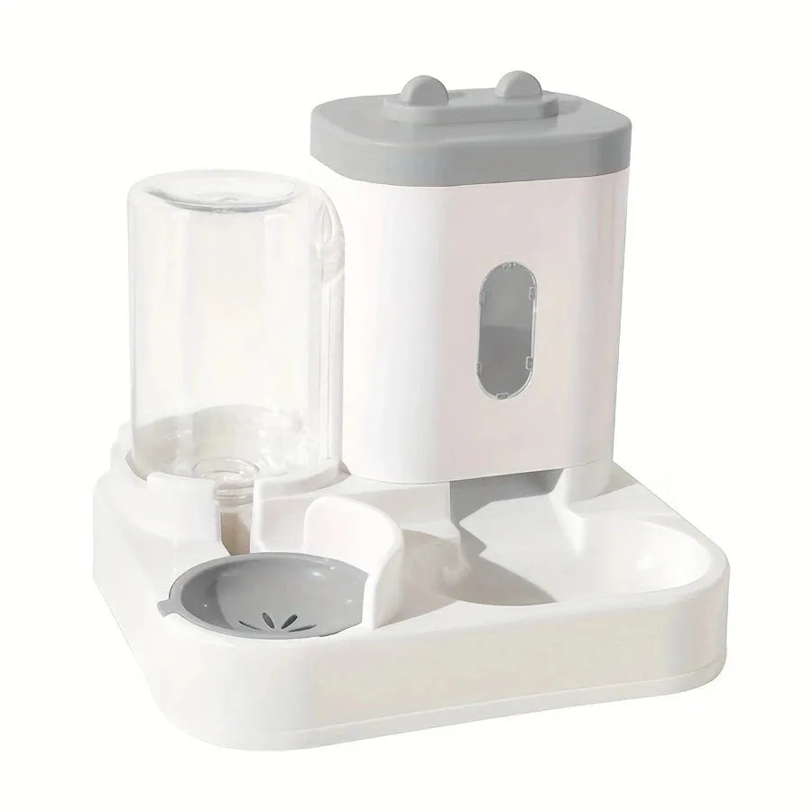 Automatic Pet Feeder with Large Capacity and Water Fountain – Elevated Feeding Station for Cats and Dogs