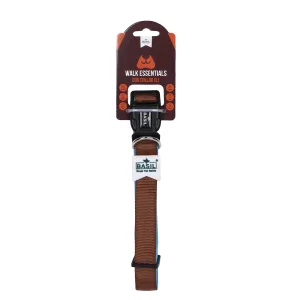 Basil Padded Adjustable Collar for Dogs & Puppies (brown)
