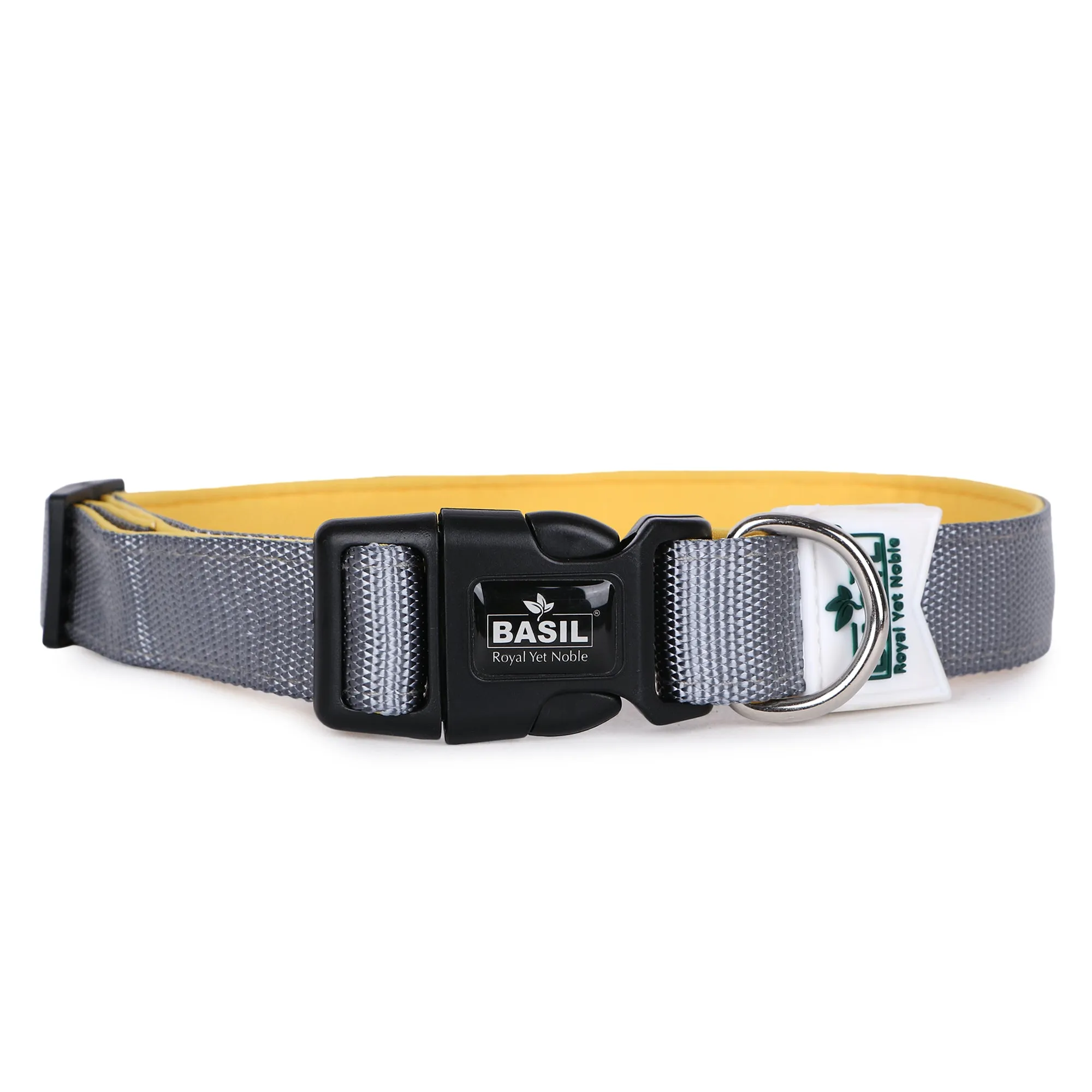 Basil Padded Adjustable Collar for Dogs & Puppies (grey)
