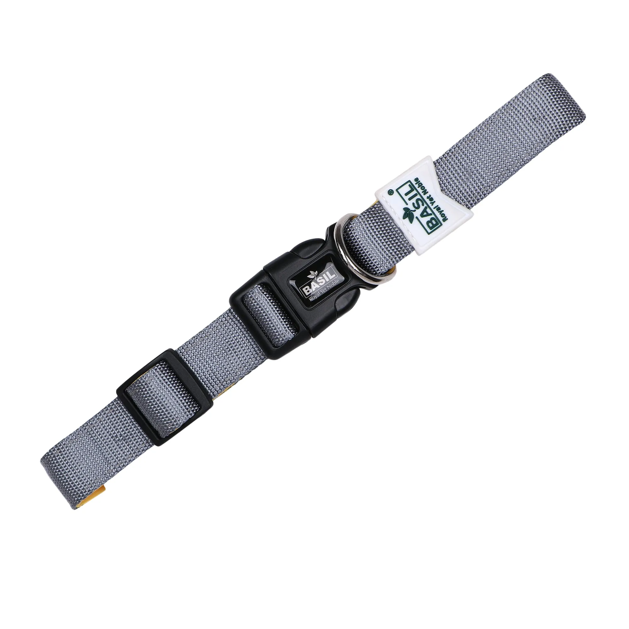 Basil Padded Adjustable Collar for Dogs & Puppies (grey)