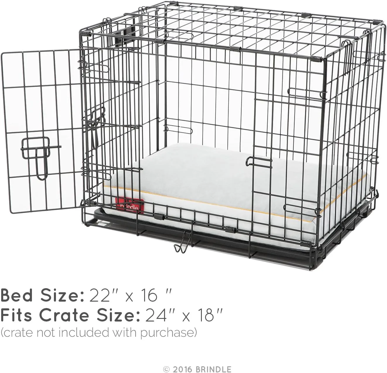 BRINDLE Shredded Memory Foam Pet Bed Small 22in X 16in Stone Plush