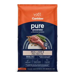Canidae PURE Grain Free, Limited Ingredient Dry Dog Food, Lamb and Pea, 24lbs