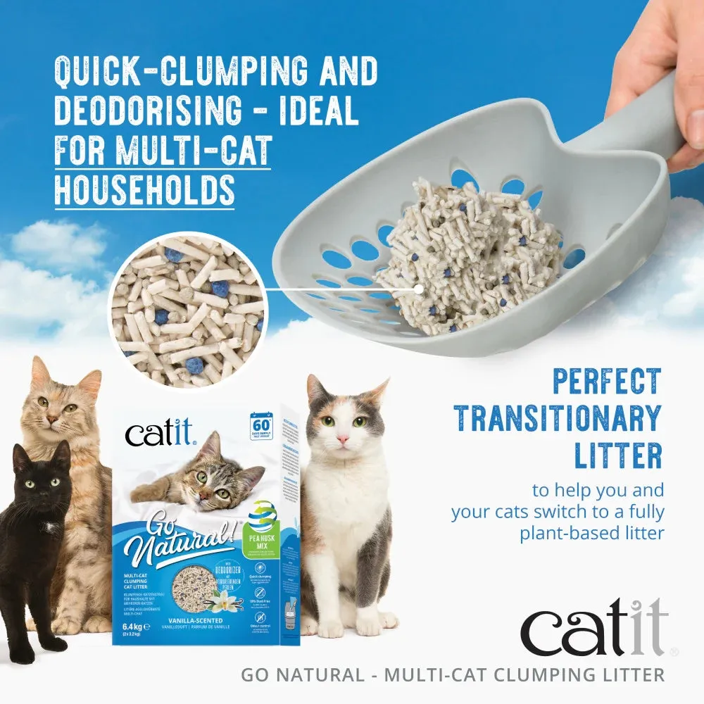 Catit Go Natural Vanilla Scented Multi-Cat Clumping Cat Litter 6.4kg