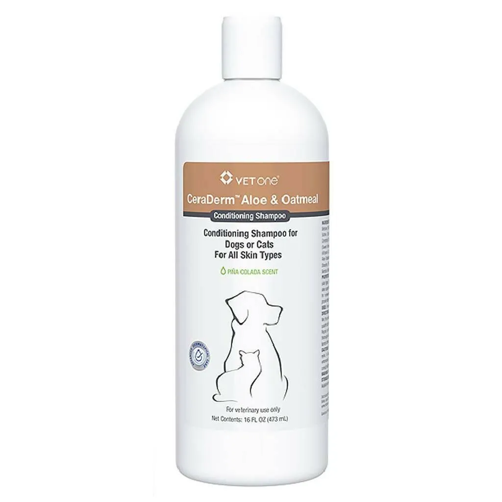 CeraDerm Aloe & Oatmeal Conditioning Shampoo for Dogs & Cats
