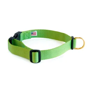 Dog Bone Adjustable Snap Collar Greenery (Lime Green)