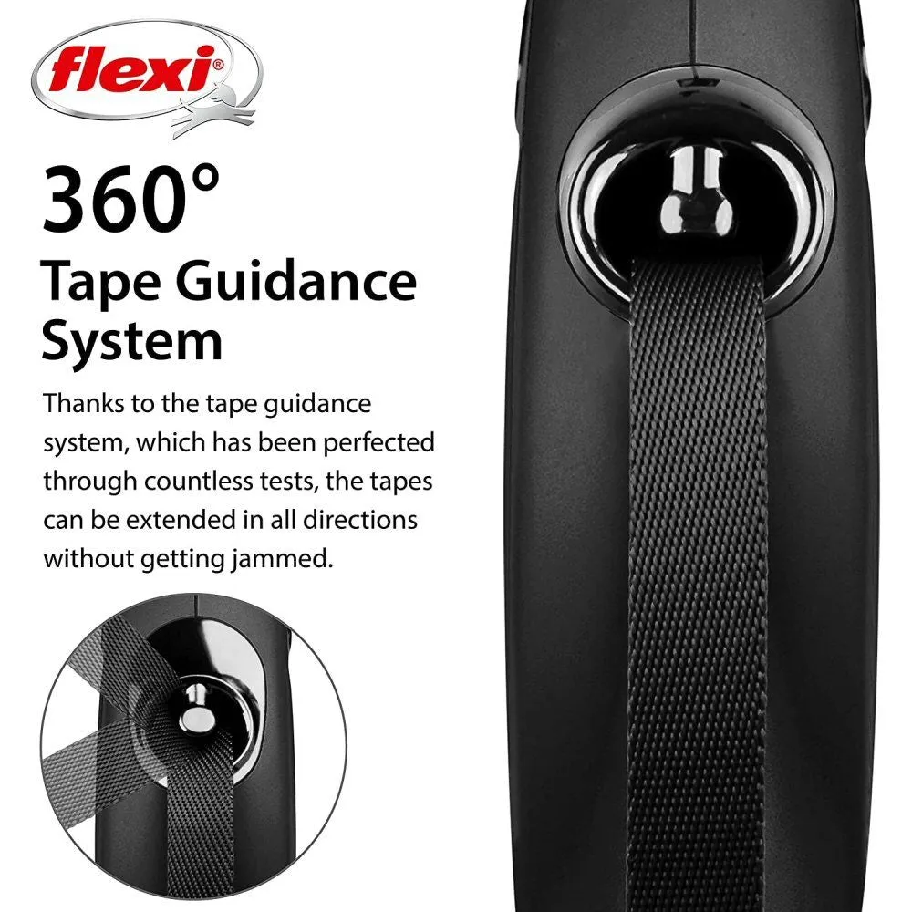 Flexi 8m Large Black New Classic Tape Retractable Dog Lead