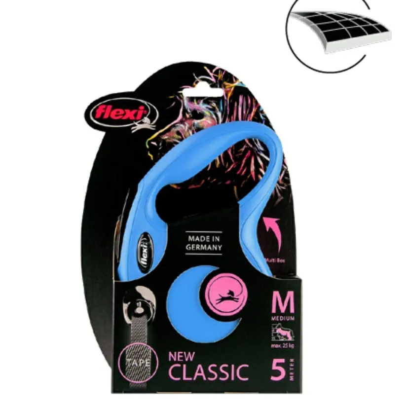 Flexi New Classic Tape Leash (Blue)