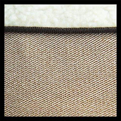 FurHaven Pet Dog Bed | Orthopedic Faux Fleece & Chenille Soft Woven Sofa-Style Couch Pet Bed for Dogs & Cats, Cream, Jumbo