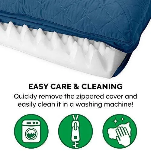 FurHaven Pet Dog Bed | Orthopedic Quilted Sofa-Style Couch Pet Bed for Dogs & Cats, Navy, Jumbo