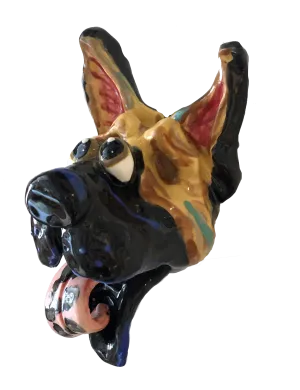 German Shepherd Wall Sculpture