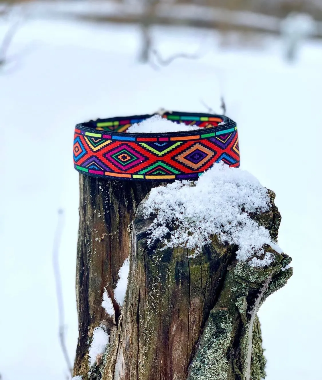 Handmade Dog Collar |  Afro II | Width: 40-50 mm