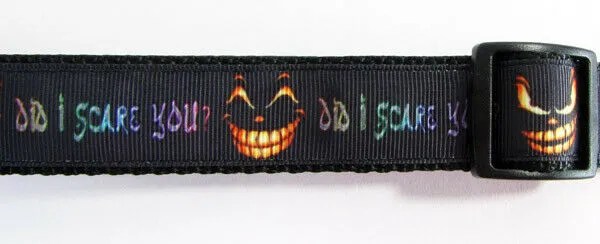 Horror dog collar handmade adjustable buckle collar 1"wide or leash Petcollarshandmade