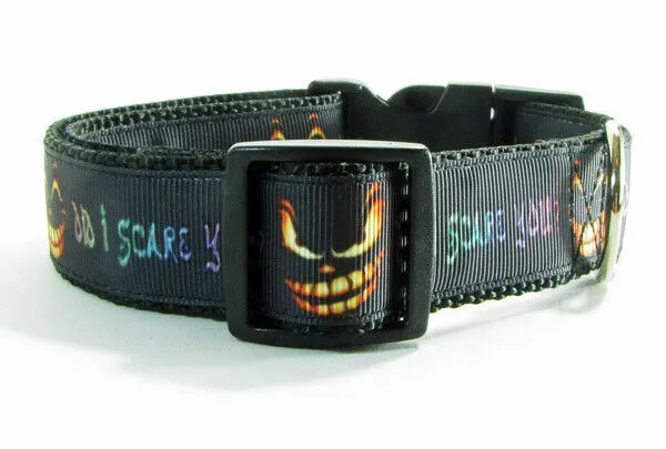 Horror dog collar handmade adjustable buckle collar 1"wide or leash Petcollarshandmade