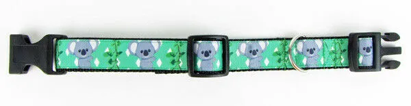 Koala Bear dog collar Handmade adjustable buckle collar 1" wide or leash Petcollarshandmade