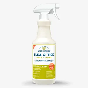 Lemongrass Flea & Tick Spray for Pets   Home with Natural Essential Oils