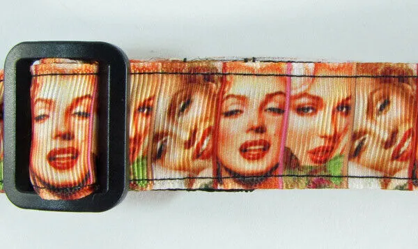 Marilyn dog collar handmade adjustable buckle collar 1" wide or leash Petcollarshandmade