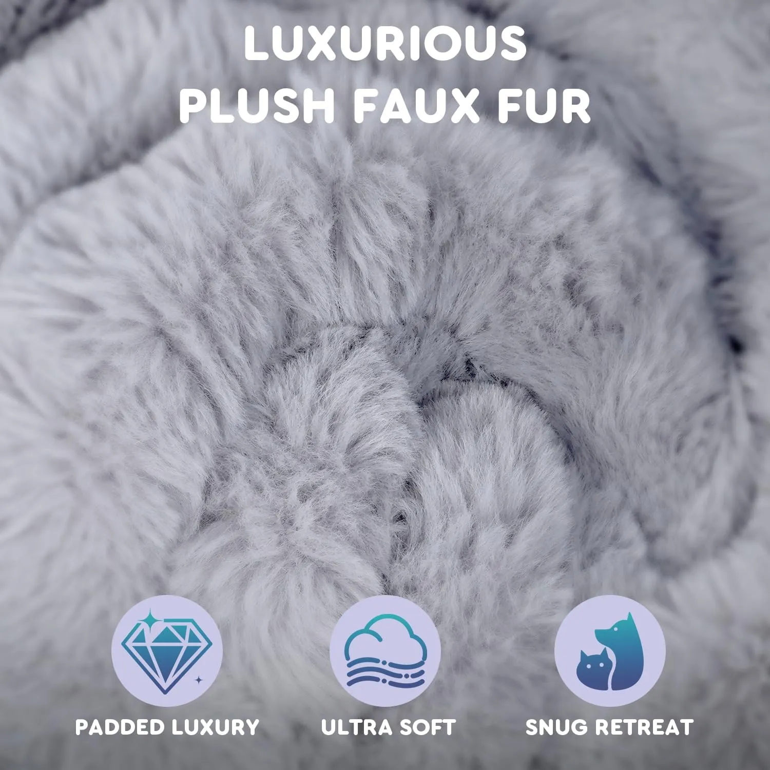 Mora Pets Dog Crate Pad Fluffy Plush Dog Bed Mat Blanket for Medium Dogs Washable Crate Mat for Cages Kennel Pad Soft Flat Pet Cat Cushion Faux Fur Anti Slip Grey 30 x 19''