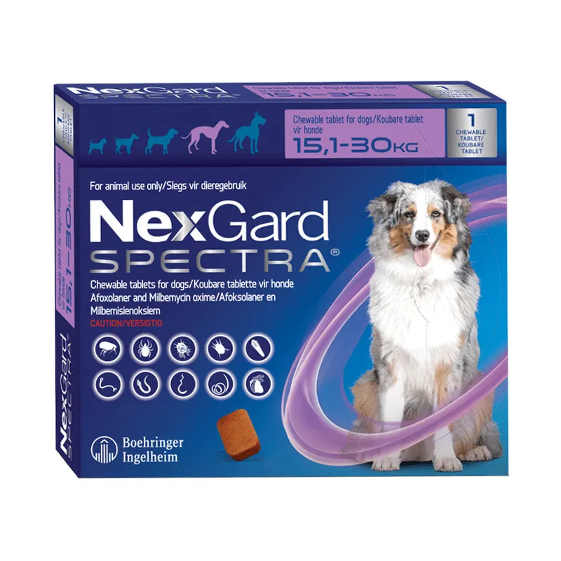 NexGard Spectra Chewable [Select as per your dog's weight] Sold per Tablet