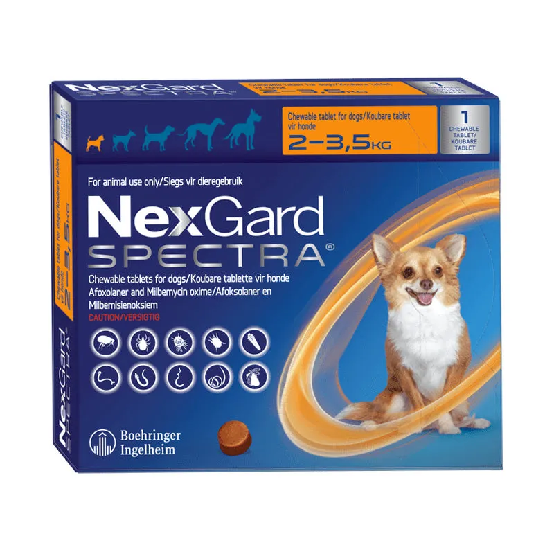 NexGard Spectra Chewable [Select as per your dog's weight] Sold per Tablet
