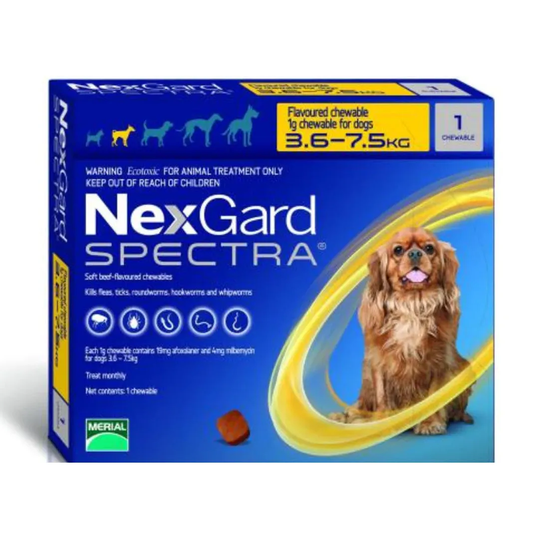 NexGard Spectra Chewable [Select as per your dog's weight] Sold per Tablet