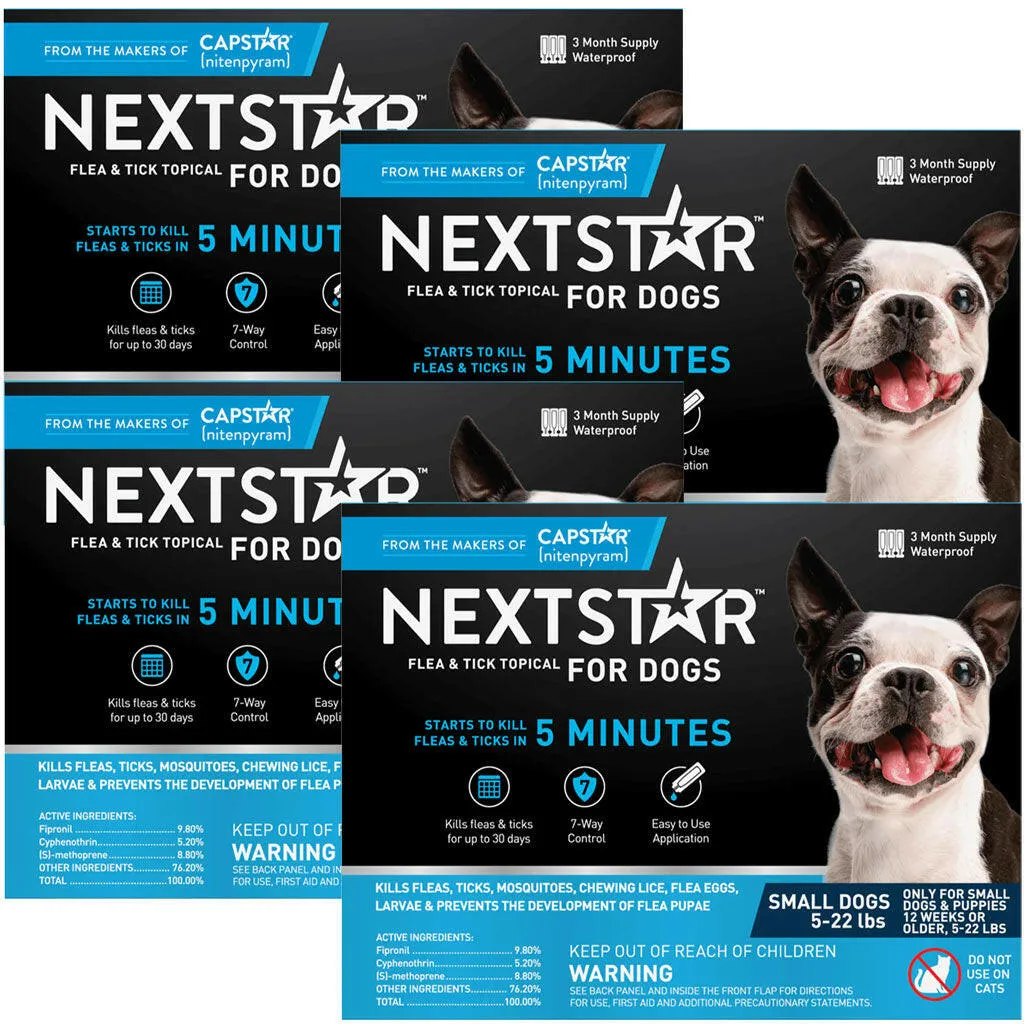 Nextstar Flea & Tick Topical for Small Dogs, 5-22 lbs