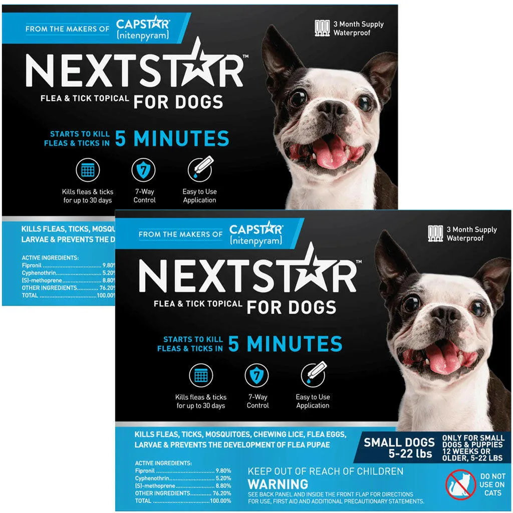 Nextstar Flea & Tick Topical for Small Dogs, 5-22 lbs