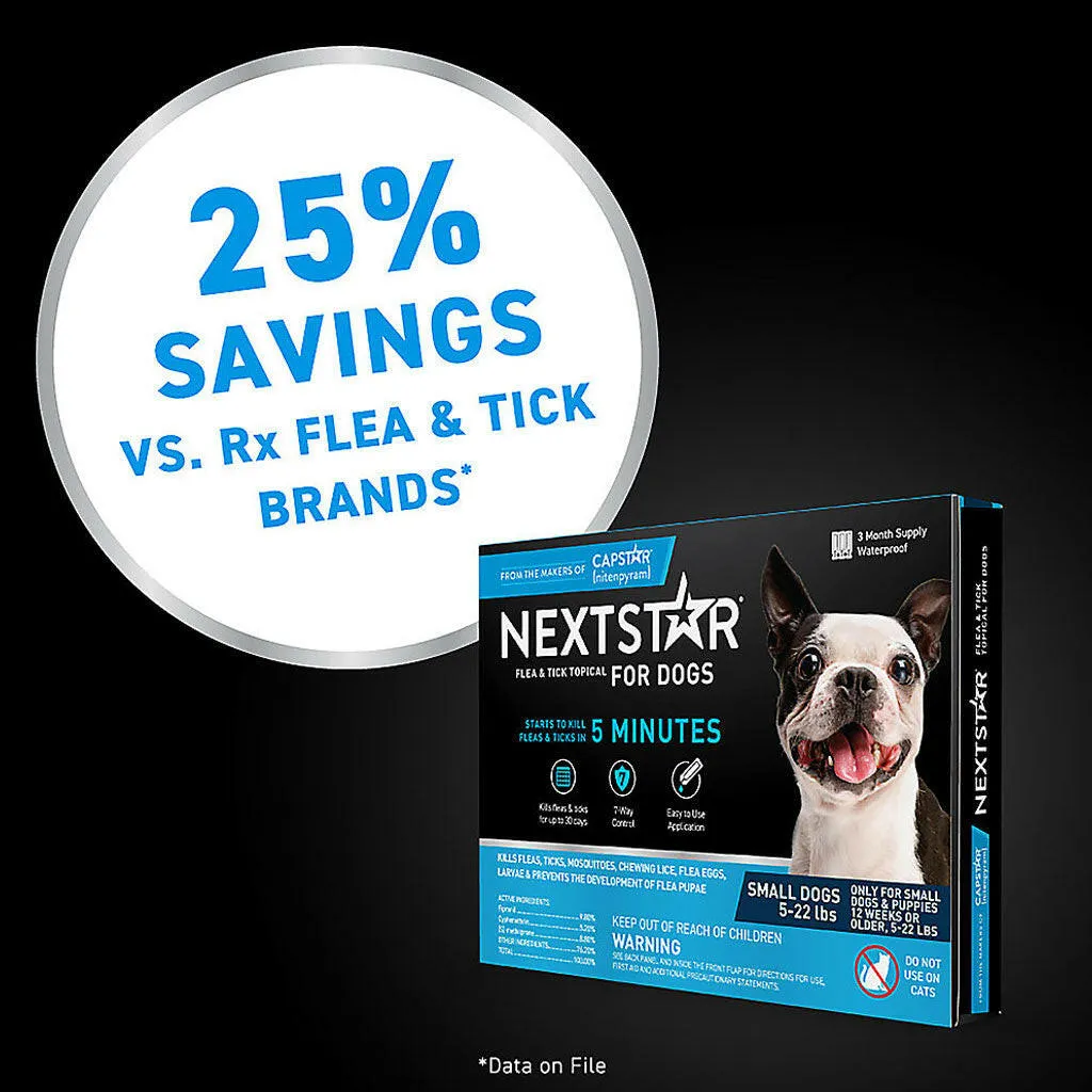 Nextstar Flea & Tick Topical for Small Dogs, 5-22 lbs