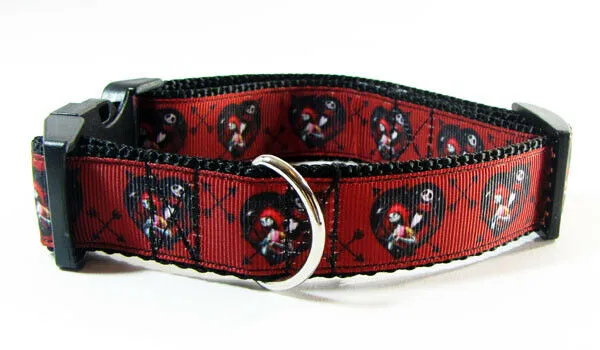 Nightmare Before Christmas dog collar handmade adjustable buckle collar 1" wide Petcollarshandmade