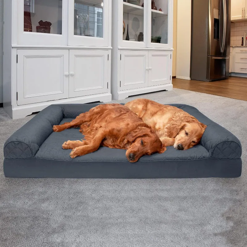 Orthopedic Dog Bed With Washable Cover And Removable Bolsters
