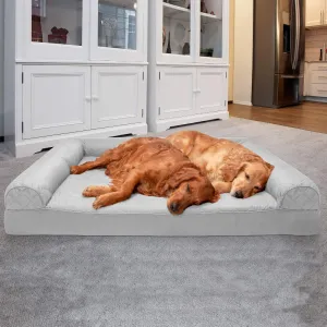 Orthopedic Dog Bed With Washable Cover And Removable Bolsters