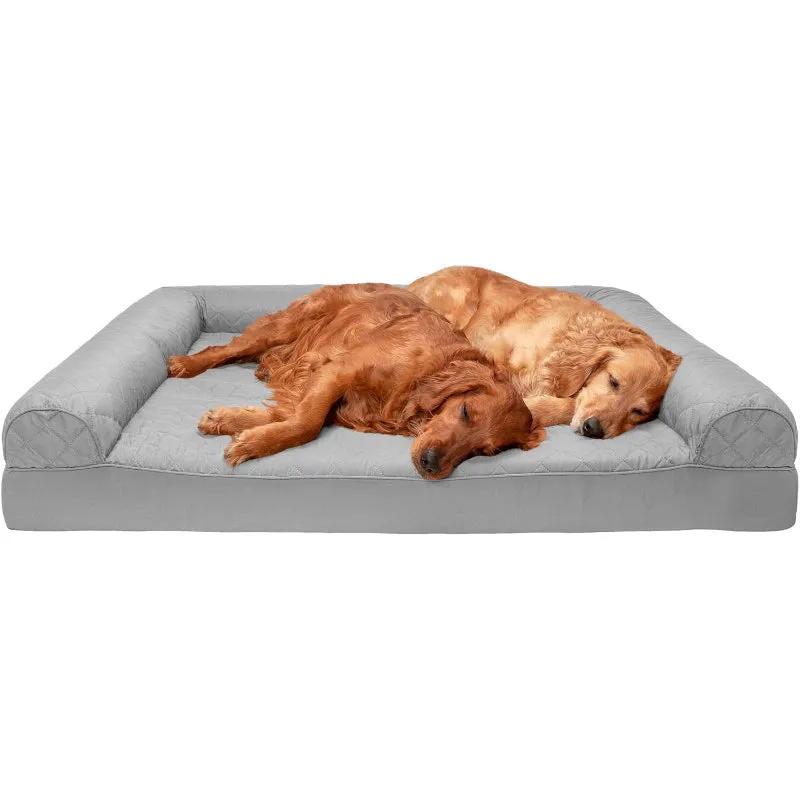 Orthopedic Dog Bed With Washable Cover And Removable Bolsters