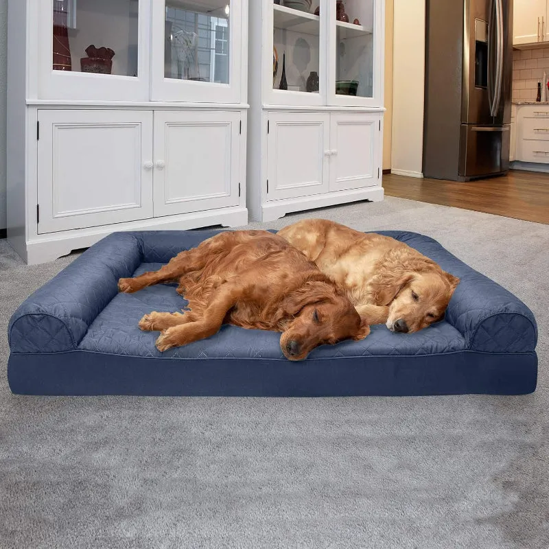 Orthopedic Dog Bed With Washable Cover And Removable Bolsters