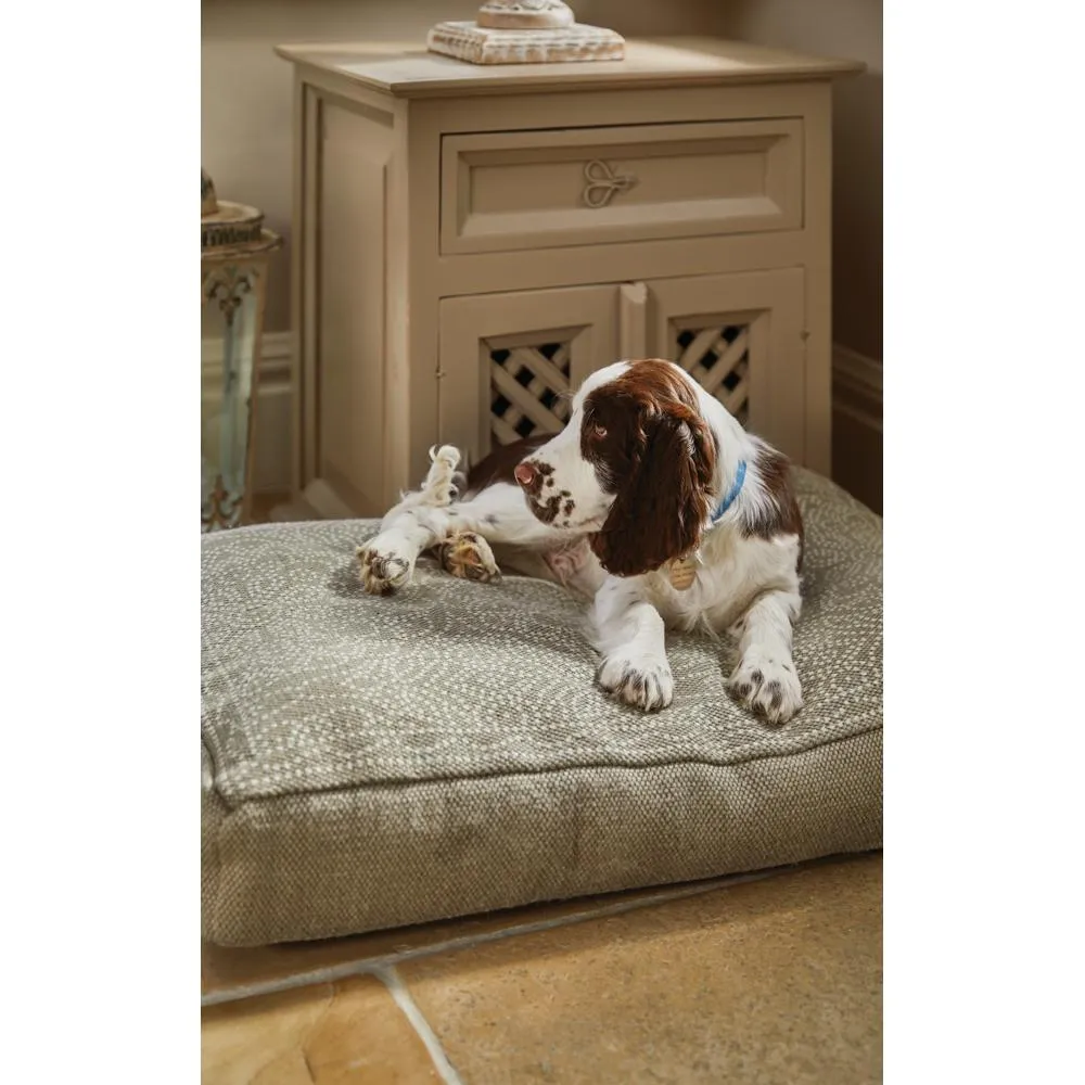 Pet Bed Dot Floral Natural