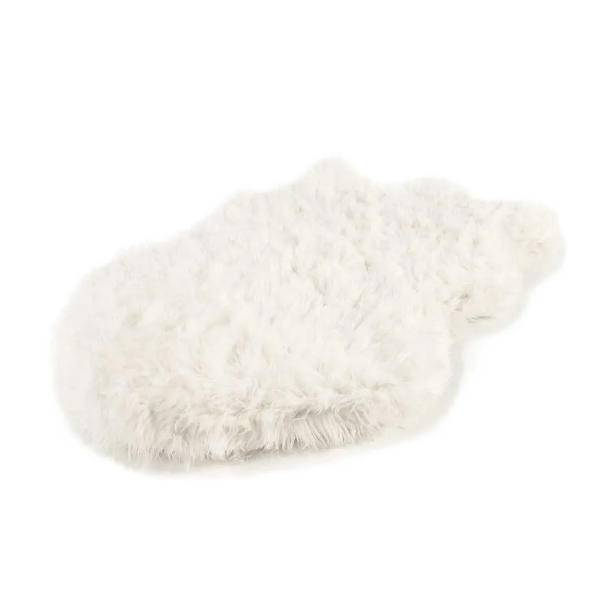 PupRug Faux Fur Curved Orthopedic Dog Bed - Polar White
