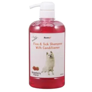 Remu Dog Groomer Shampoo Flea & Tick with Conditioner 600ml