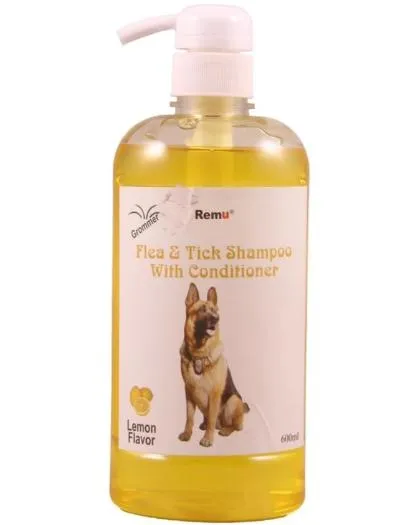 Remu Dog Groomer Shampoo Flea & Tick with Conditioner 600ml