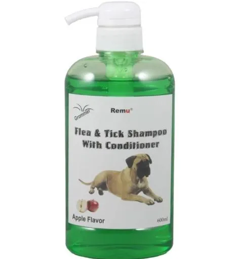 Remu Dog Groomer Shampoo Flea & Tick with Conditioner 600ml