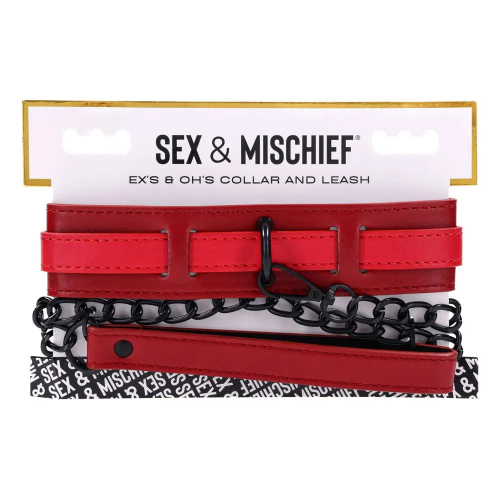 S&M Exs & Ohs Collar and Leash -  Neck Restraint