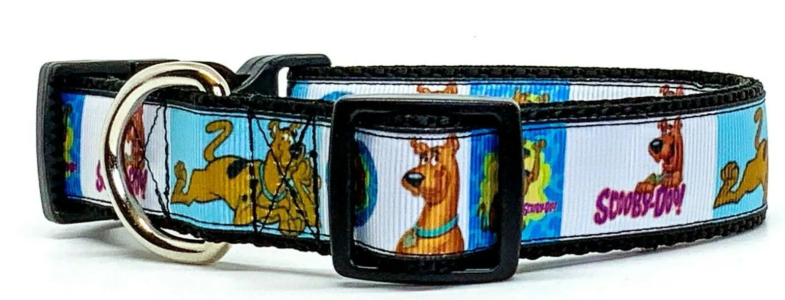 Scooby Doo dog collar handmade adjustable buckle collar 1" wide or leash Petcollarshandmade