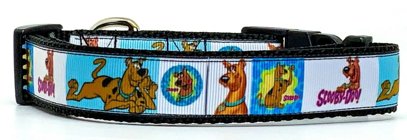 Scooby Doo dog collar handmade adjustable buckle collar 1" wide or leash Petcollarshandmade