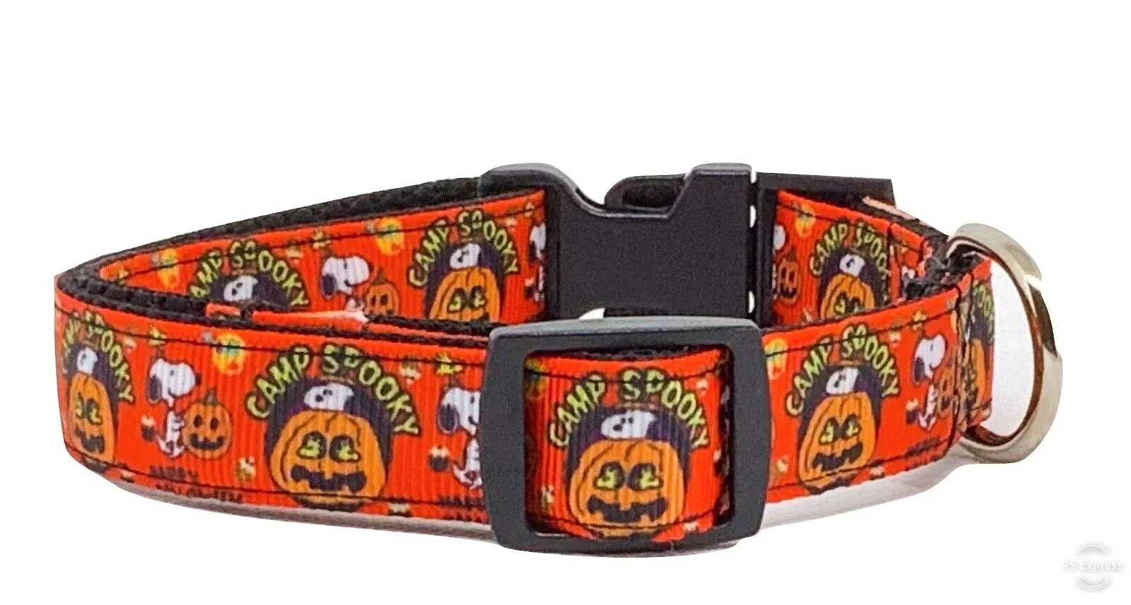 Snoopy Halloween dog collar adjustable buckle collar 5/8" wide or leash Petcollarshandmade
