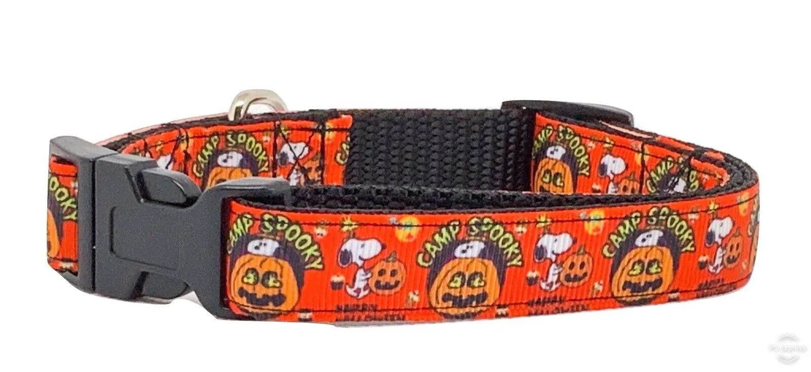 Snoopy Halloween dog collar adjustable buckle collar 5/8" wide or leash Petcollarshandmade