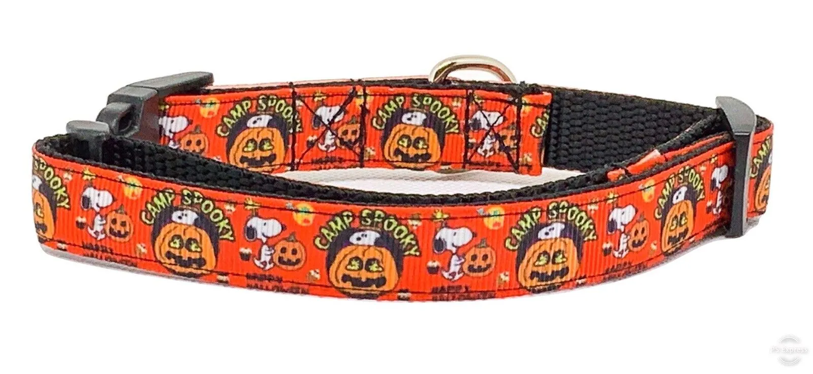 Snoopy Halloween dog collar adjustable buckle collar 5/8" wide or leash Petcollarshandmade